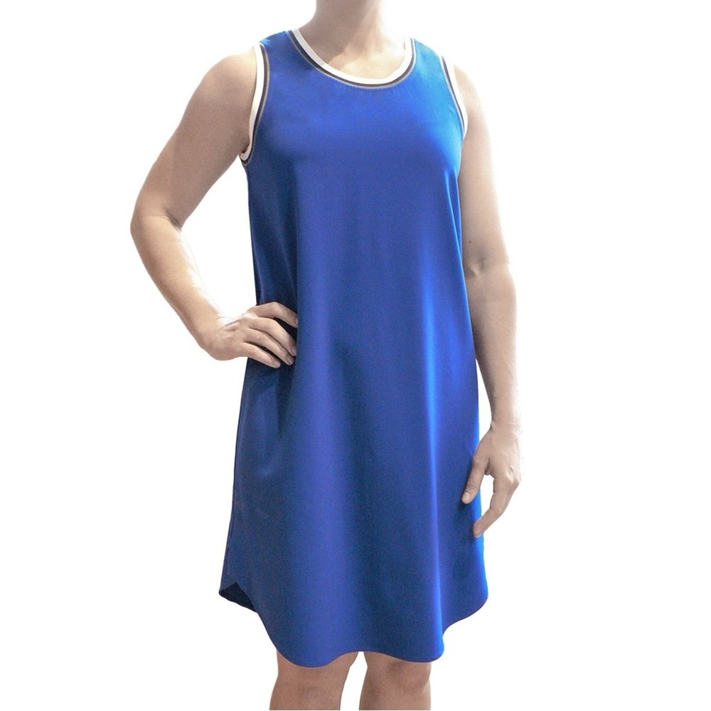 ABS Allen Schwartz Women's Sleeveless T-Shirt Dress Royal Blue Size Small